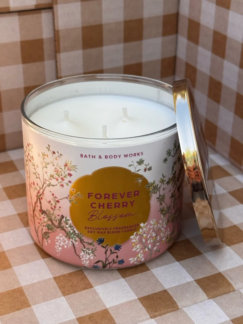 NEW B&BW Forever Cherry Blossom 3 wick candle - Picture 2 of 4